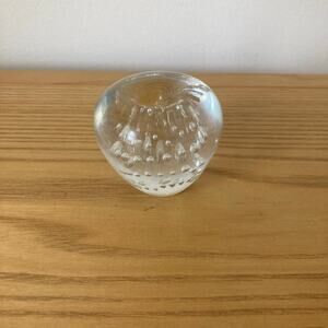Clear Glass Bubble Small Paperweight